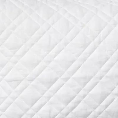 Washed Linen Quilted Sham - White - Pine Cone Hill