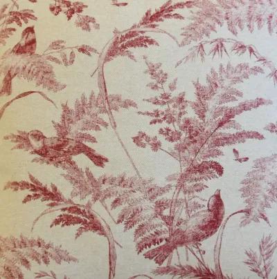 Botanical & Birds Toile Linen Pillow