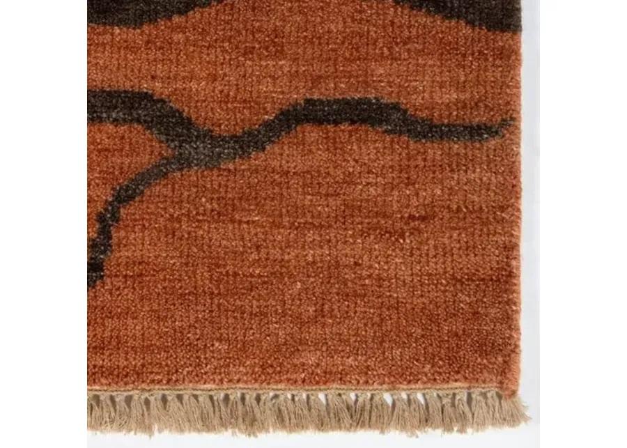 Kouang Tiala Transitional Rug - Red - Lemieux Et Cie - Handcrafted - Red