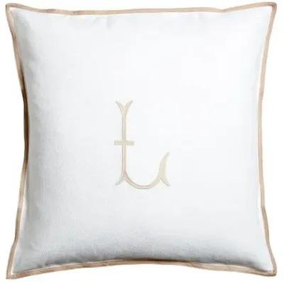 Harper Monogram Euro Sham - Sand - Beige