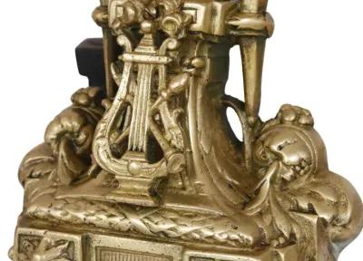 Musical Regency Brass Andirons - a Pair - Interesting Things - Gold