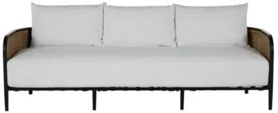 Havana Cane Outdoor Sofa - Black/Natural - Summer Classics