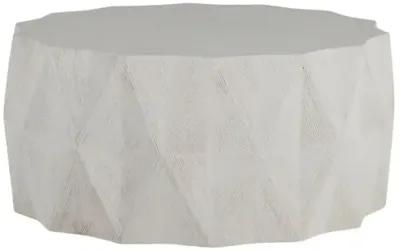 Mandarin Outdoor Coffee Table - Cast Stone - Summer Classics - White