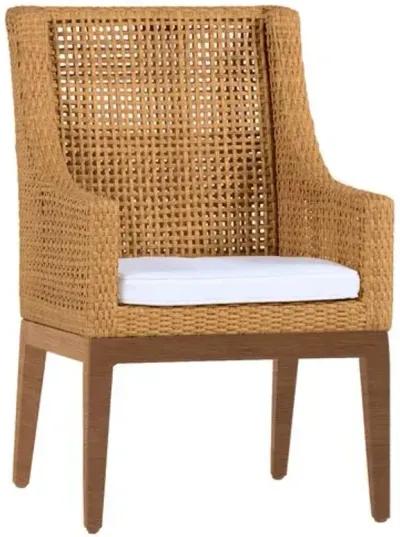 Peninsula Outdoor Dining Armchair - Natural - Summer Classics - White