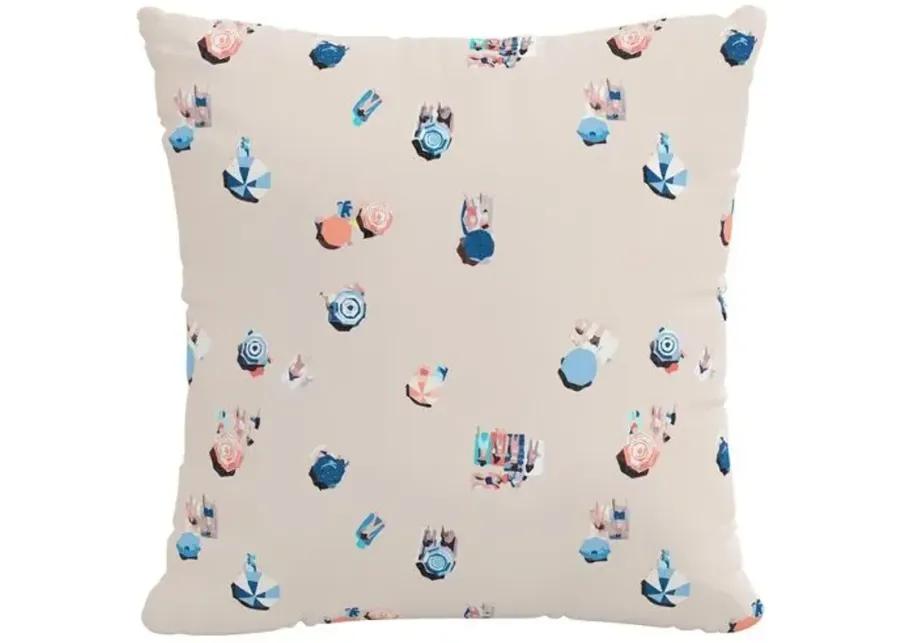 The Beach Scene Outdoor Pillow