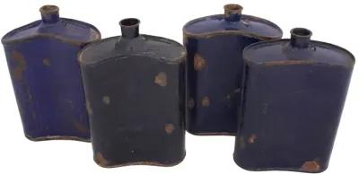 Antique Enamel Canteens - Set of 4 - G3Q Designs - Blue