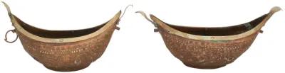 Turkish Copper Candle Holders - Set of 2 - G3Q Designs - brown