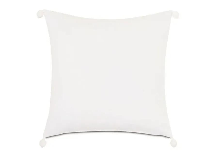 Meyer 20x20 Ball Trim Pillow - Yellow Linen