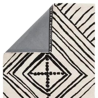 Walderston Nikki Chu Rug - Dove/Black - White - White