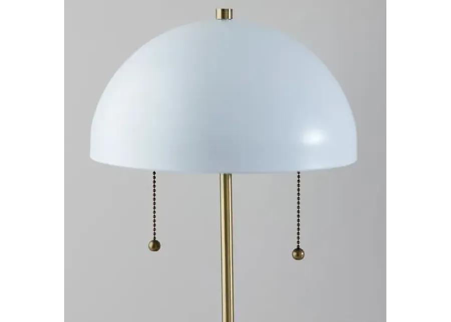 Finn Table Lamp - Antique Brass/White