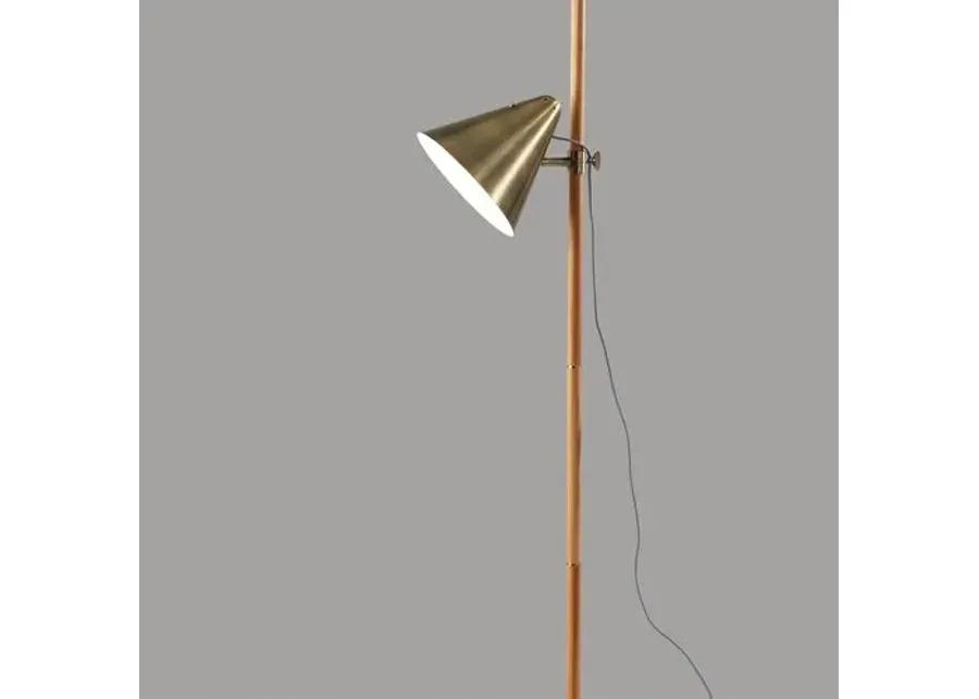 Collin Floor Lamp - Natural/Brass