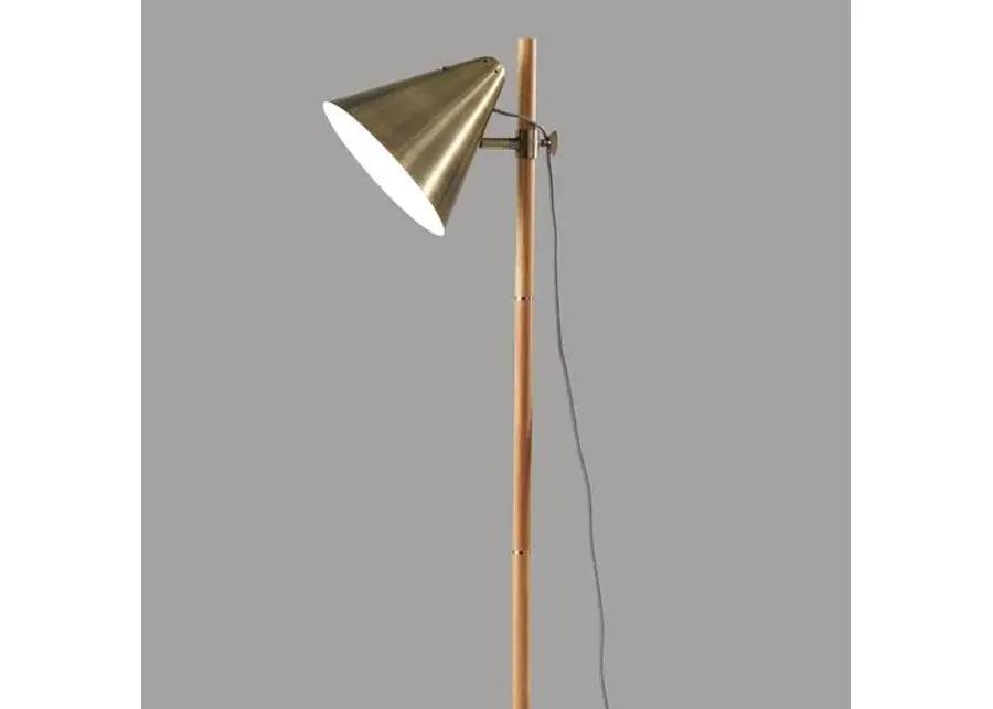 Collin Floor Lamp - Natural/Brass