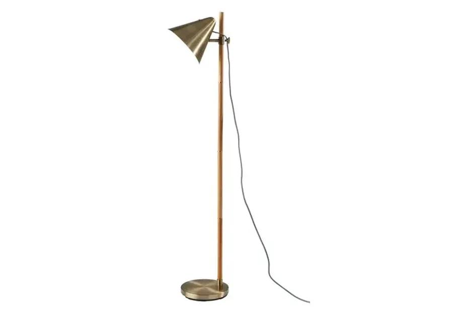 Collin Floor Lamp - Natural/Brass