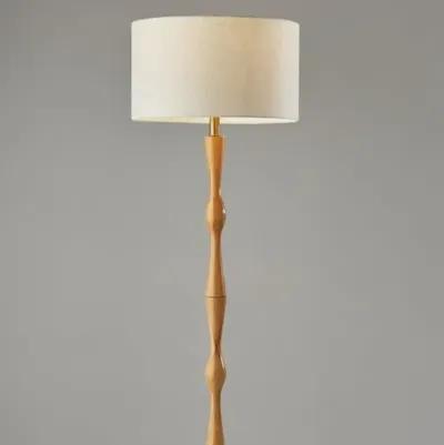 Thane Floor Lamp - Natural/Brass