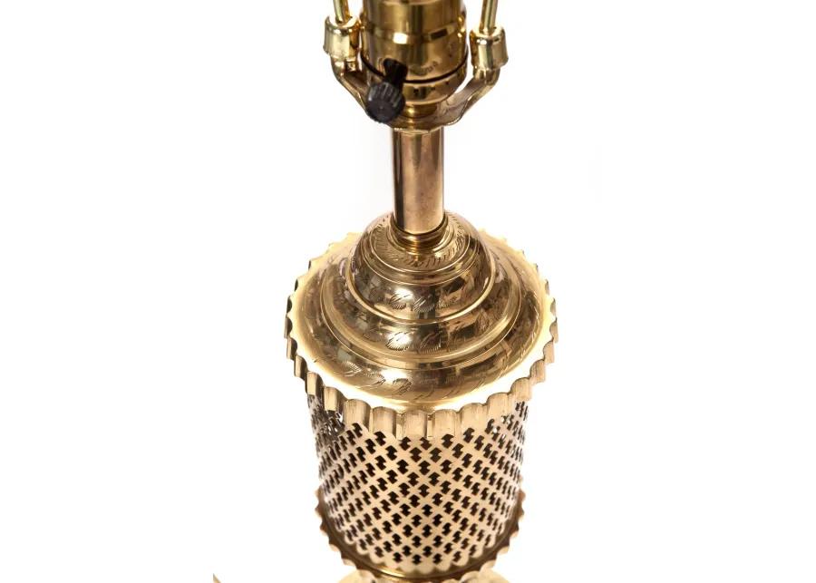 20th Century Anglo-Indian Brass Lamp - Fleur de Lex Antiques