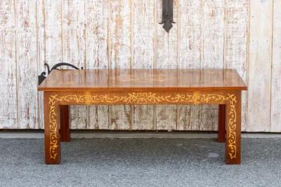 Dutch Colonial Marquetry Coffee Table - de-cor - Brown