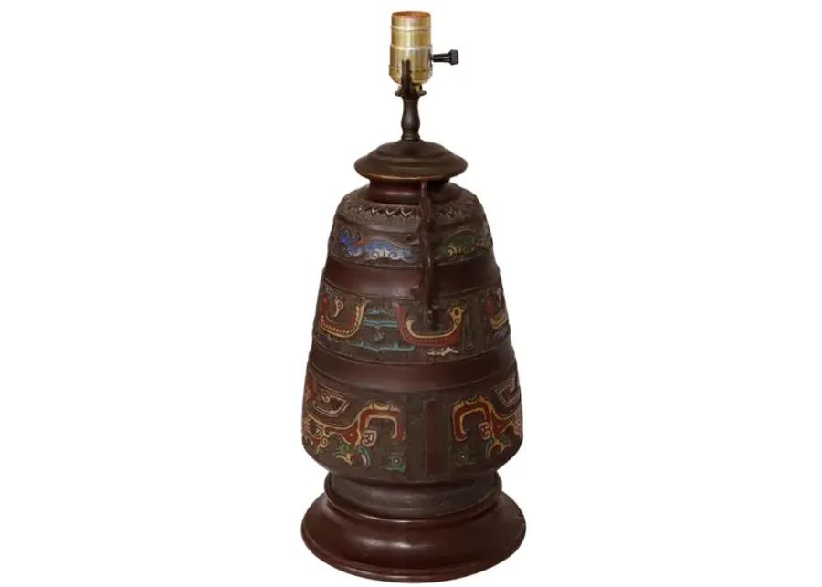 Aztec Style Metal Table Lamp - Interesting Things