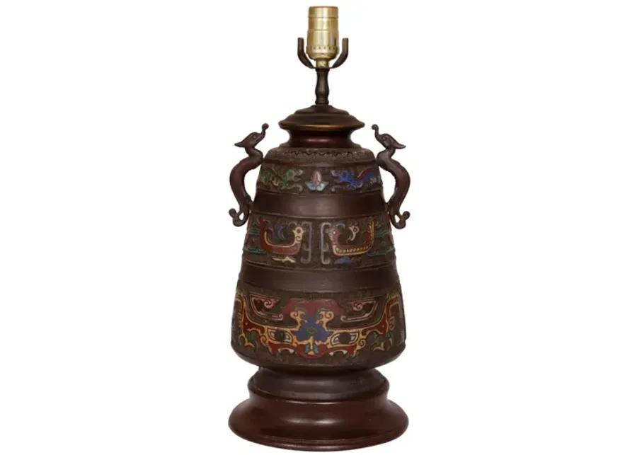 Aztec Style Metal Table Lamp - Interesting Things