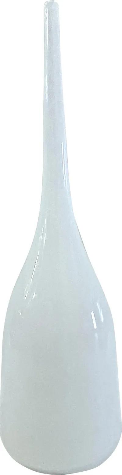 Abstract Medium Height White Glass Vase - Vermilion Designs