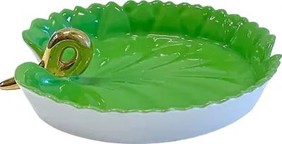 Herend Porcelain Lily Pad Dish - Vermilion Designs - Green