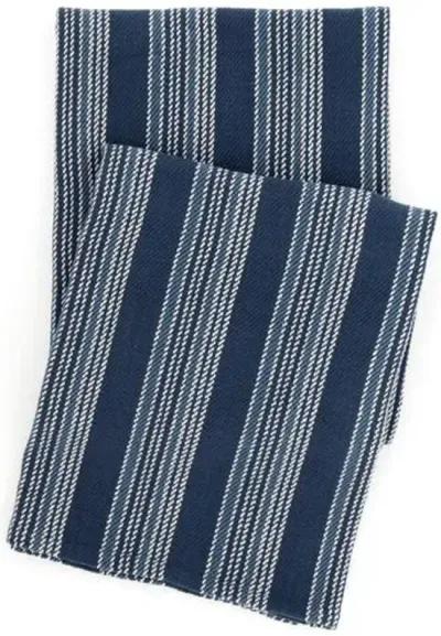 Cameroon Stripe Woven Throw - Blue - Pine Cone Hill