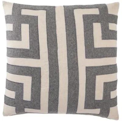 Della 22x22 Pillow - Gray/Silver Linen - Nikki Chu