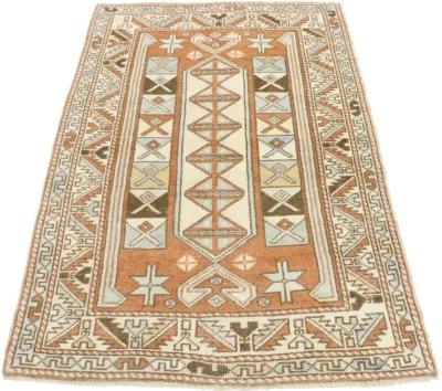 Vintage Turkish Oushak Rug - 2'10 x 4'3 - Esmaili Rugs & Antiques - Beige - Beige