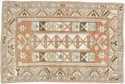 Vintage Turkish Oushak Rug - 2'10 x 4'3 - Esmaili Rugs & Antiques - Beige - Beige