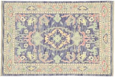 Purple Oushak Rug - 4'02 x 6'03 - Esmaili Rugs & Antiques - purple