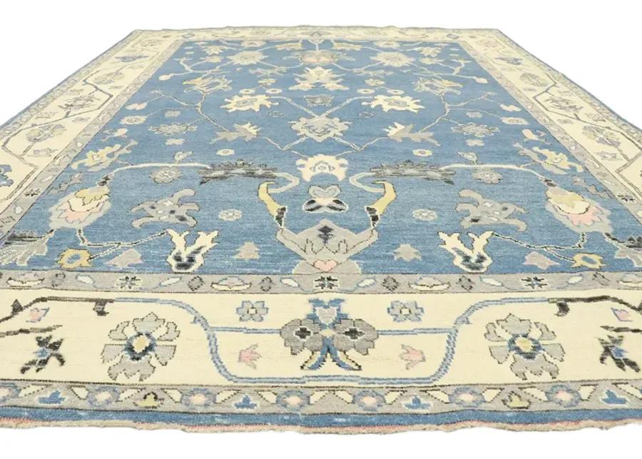 Blue Oushak Rug - 9'04 x 11'11 - Esmaili Rugs & Antiques - blue