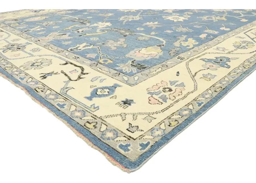 Blue Oushak Rug - 9'04 x 11'11 - Esmaili Rugs & Antiques - blue