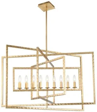 Capri 9-Light Chandelier - Antique Gold - Crystorama