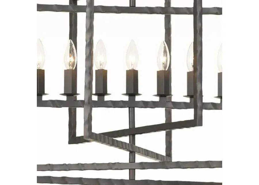 Capri 9-Light Chandelier - Bronze - Crystorama - Black