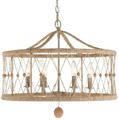 Brixton 6-Light Chandelier - Jute - Crystorama - Beige