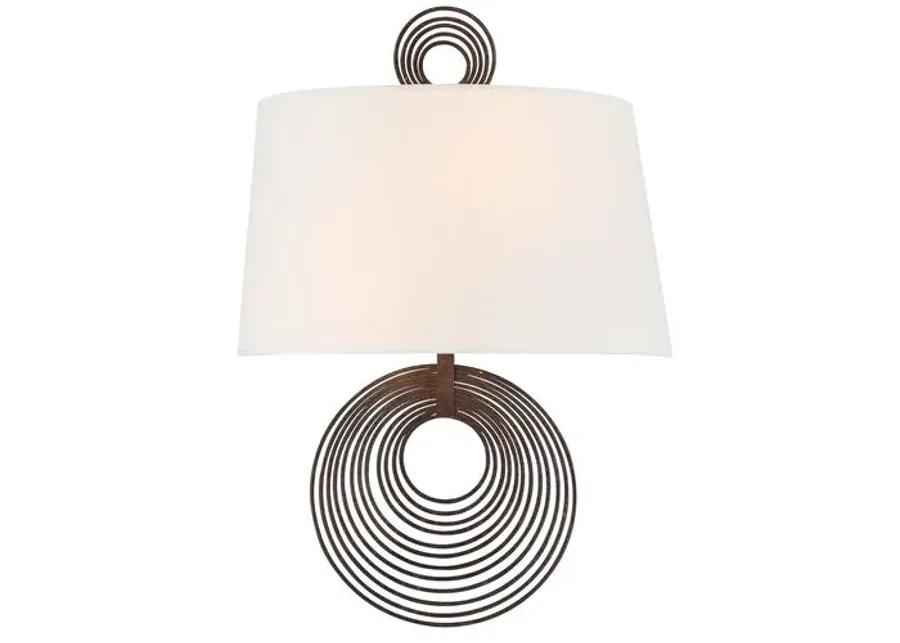 Doral 10-inch Sconce - Bronze - Crystorama - Brown