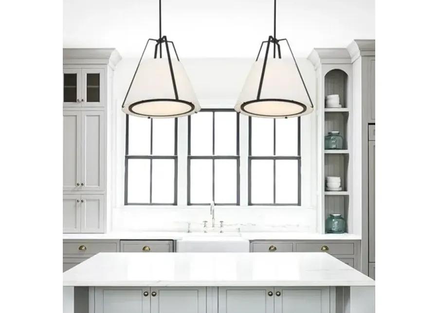 Fulton 3-Light Pendant - Black - Crystorama