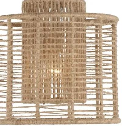 Jayna 1-Light Pendant - Natural Jute - Crystorama - Beige