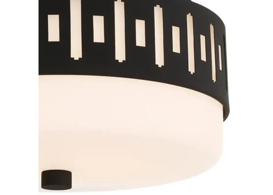 Keaton 2-Light Ceiling Mount - Black - Crystorama