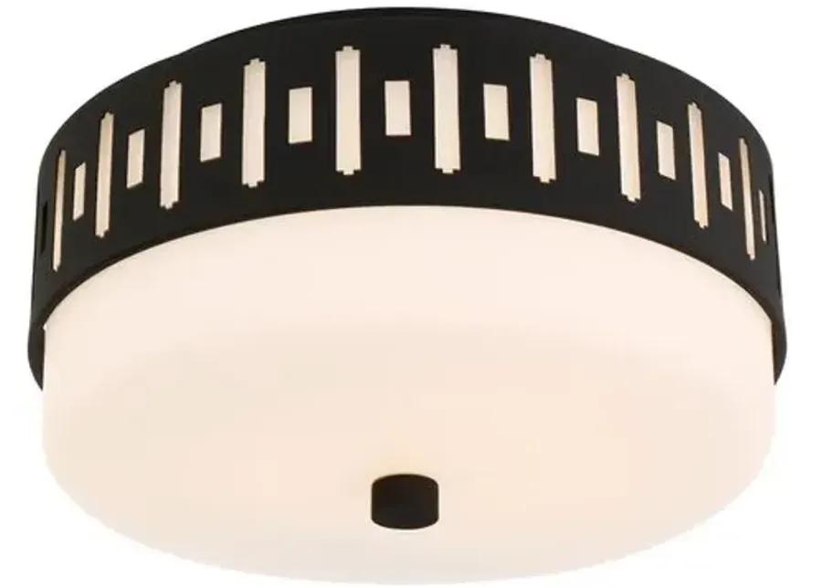 Keaton 2-Light Ceiling Mount - Black - Crystorama