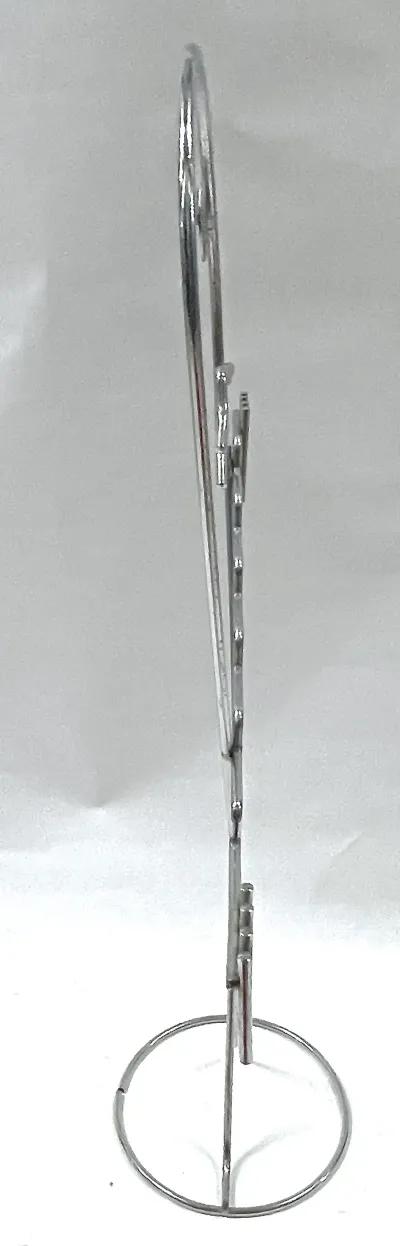 Art Deco Chrome Wire Sculpture Stand - Vermilion Designs - Silver