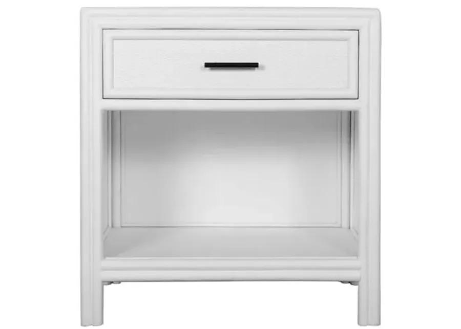 Bermuda One-Drawer Nightstand - White