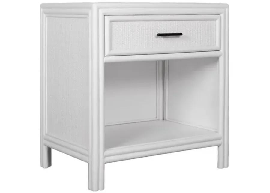 Bermuda One-Drawer Nightstand - White