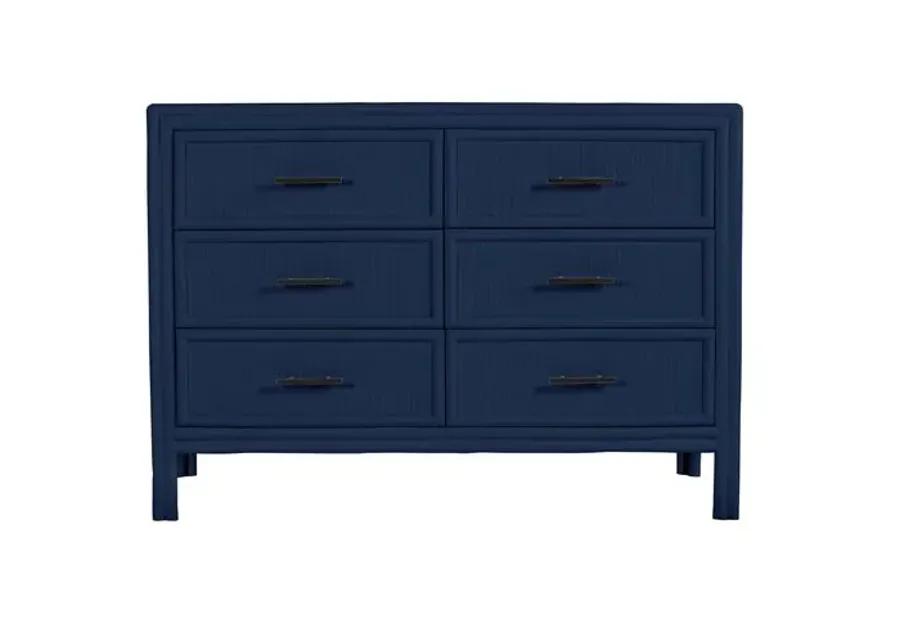 Bermuda Six-Drawer Dresser - Navy - Blue