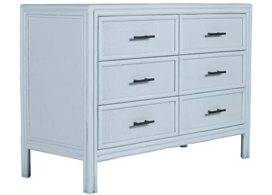 Bermuda Six-Drawer Dresser - Light Blue