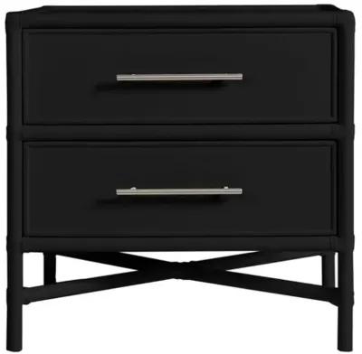 Verona Two-Drawer Nightstand - Black