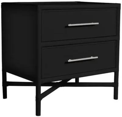 Verona Two-Drawer Nightstand - Black