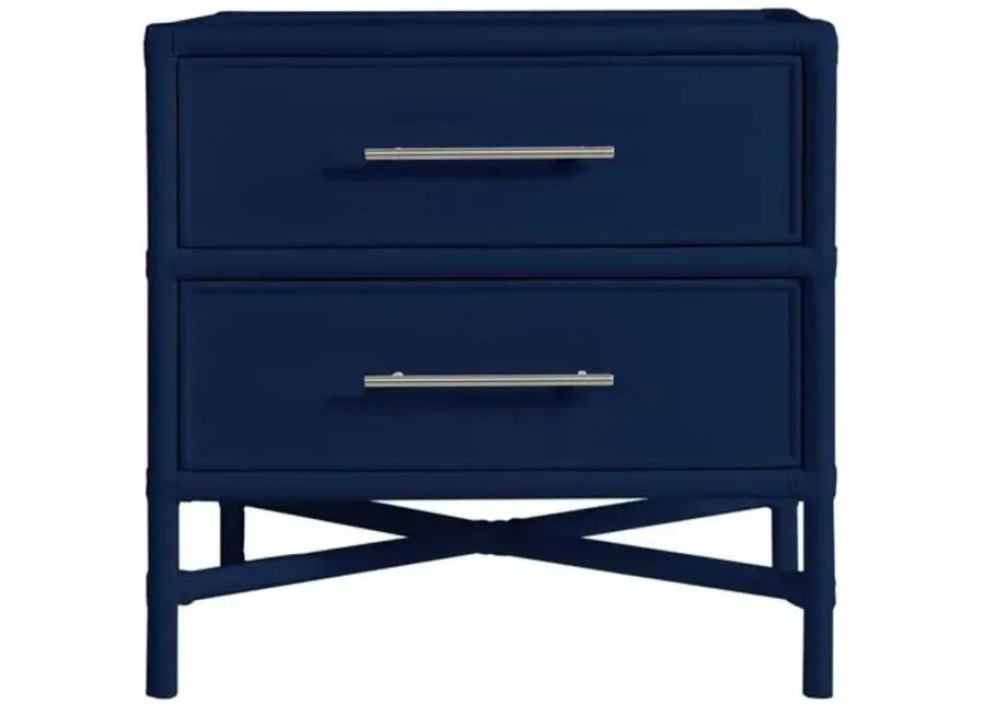 Verona Two-Drawer Nightstand - Navy