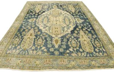 Vintage Persian Afshar Rug - 4'09 x 6'06 - Esmaili Rugs & Antiques - Blue - Blue