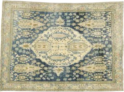 Vintage Persian Afshar Rug - 4'09 x 6'06 - Esmaili Rugs & Antiques - Blue - Blue