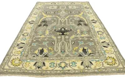 Gray Oushak Rug - 4'01 x 6'06 - Esmaili Rugs & Antiques - Gray